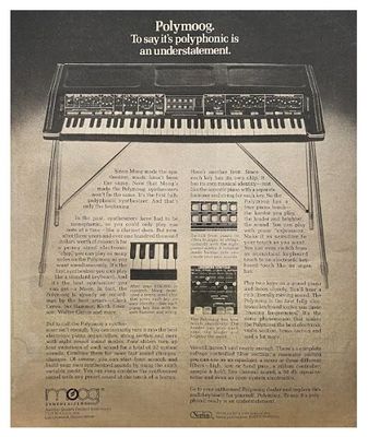 Moog Synthesizers / Polymoog. / 1976