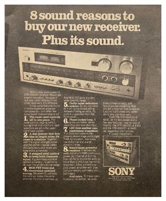 Sony / 8 Sound Reasons to Buy Our New Receiver / 1976