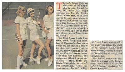 Newton-John, Olivia--Helen Reddy--Minnie Riperton / L.A. Tennis Club / 1976