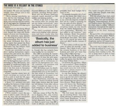 Springsteen, Bruce / The Boss is a Sellout in the Stores / 1986