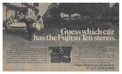Fujitsu Ten / Guess Which Car Has the Fujitsu Ten Stereo / 1979