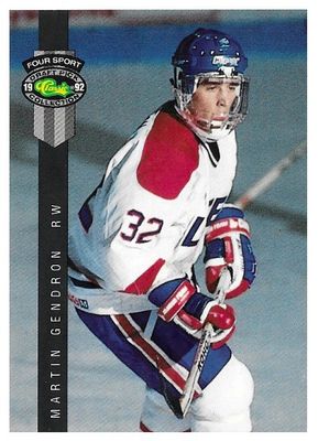 Gendron, Martin / 1992 Saint-Hyacinthe Laser / Classic Four Sport Draft Pick Collection #172