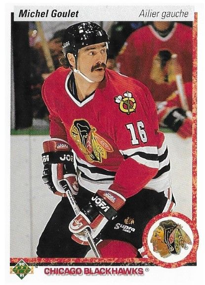 Goulet, Michel / 1990-91 Chicago Blackhawks / Upper Deck #133 / French