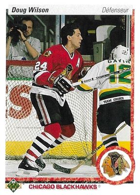 Wilson, Doug / 1990-91 Chicago Blackhawks / Upper Deck #223 / French