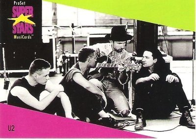 U2 / 1991 ProSet SuperStars MusiCards #106