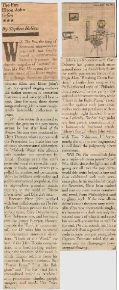 John, Elton / The Fox / 1981
