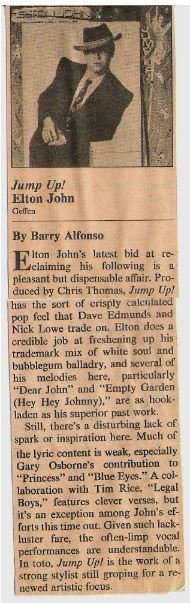 John, Elton / Jump Up! - Album Review #1 / 1982