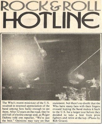 Who, The / Recent Mini-Tour of the U.S. / 1976