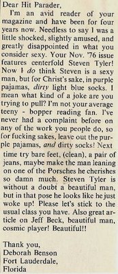 Aerosmith / Steven Tyler Centerfold / 1977