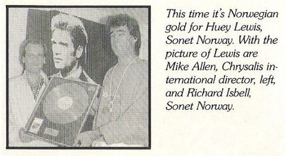 Lewis, Huey (and The News) / Norwegian Gold for Huey / 1986