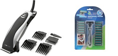 BUNDLE Haar-/Bartschneidemaschine + Rasierer 21-teilig für Herren von CLATRONIC