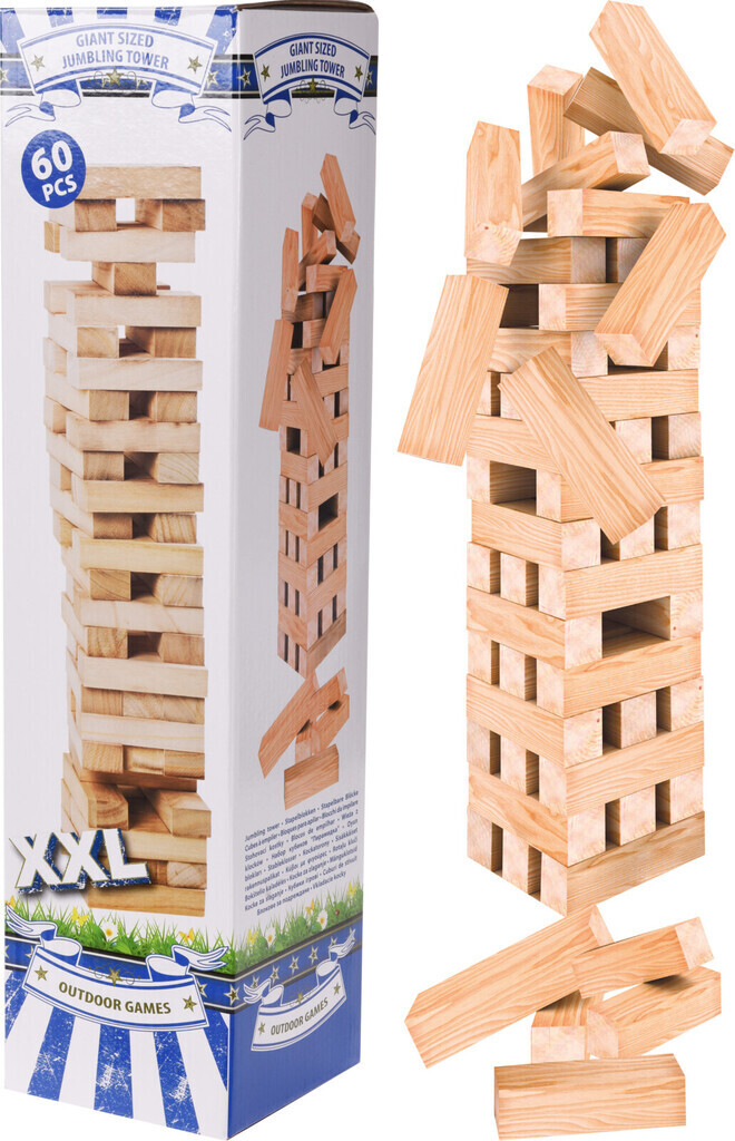 CHAMP Turm Stapelspiel aus Holz 60 teilig