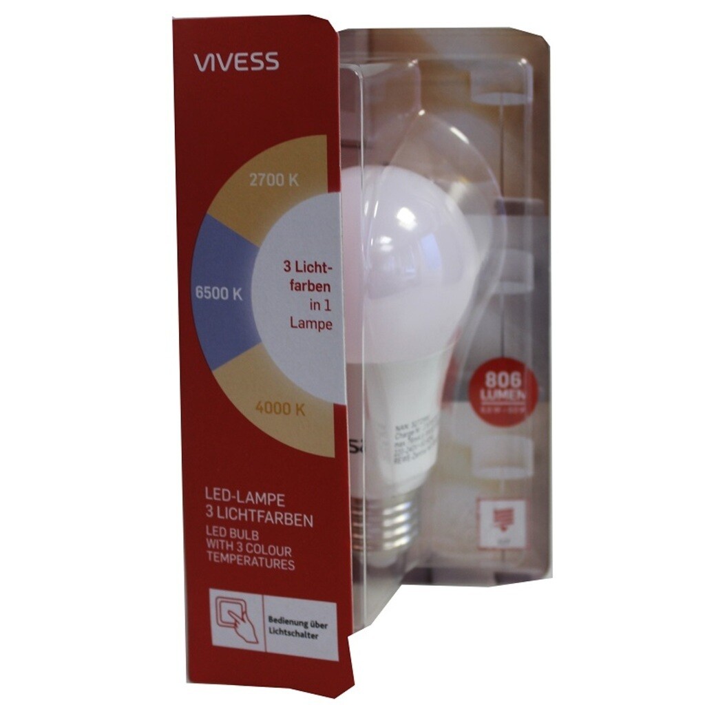 VIVESS LED-Lampe in 3 Lichtfarben