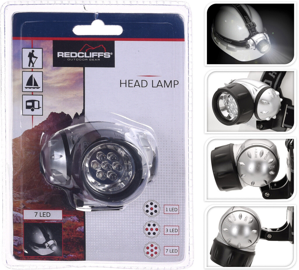 Redcliffs Stirnlampe mit 7 LED