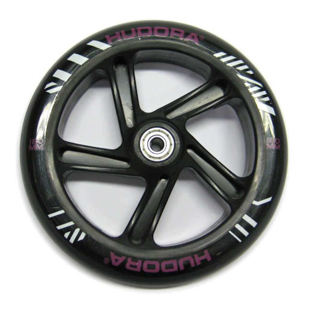 Hudora 1 Ersatzrolle 180 mm, inkl. ABEC-7 KL, schwarz