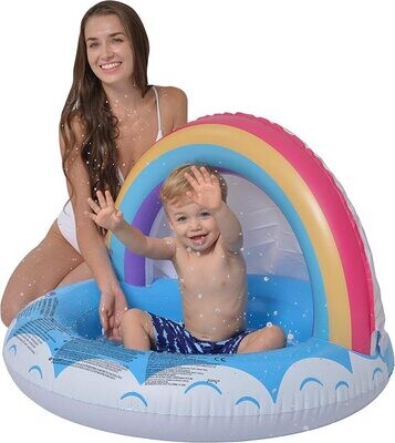 Jilong Kinderpool Regenbogen mit Sonnendach