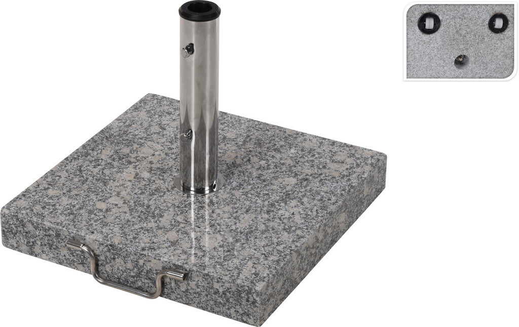 Pro Garden Roll-Sonnenschirmsockel aus Granit 35kg