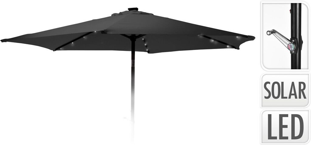 Pro Garden Sonnenschirm Solar LED, 270 cm