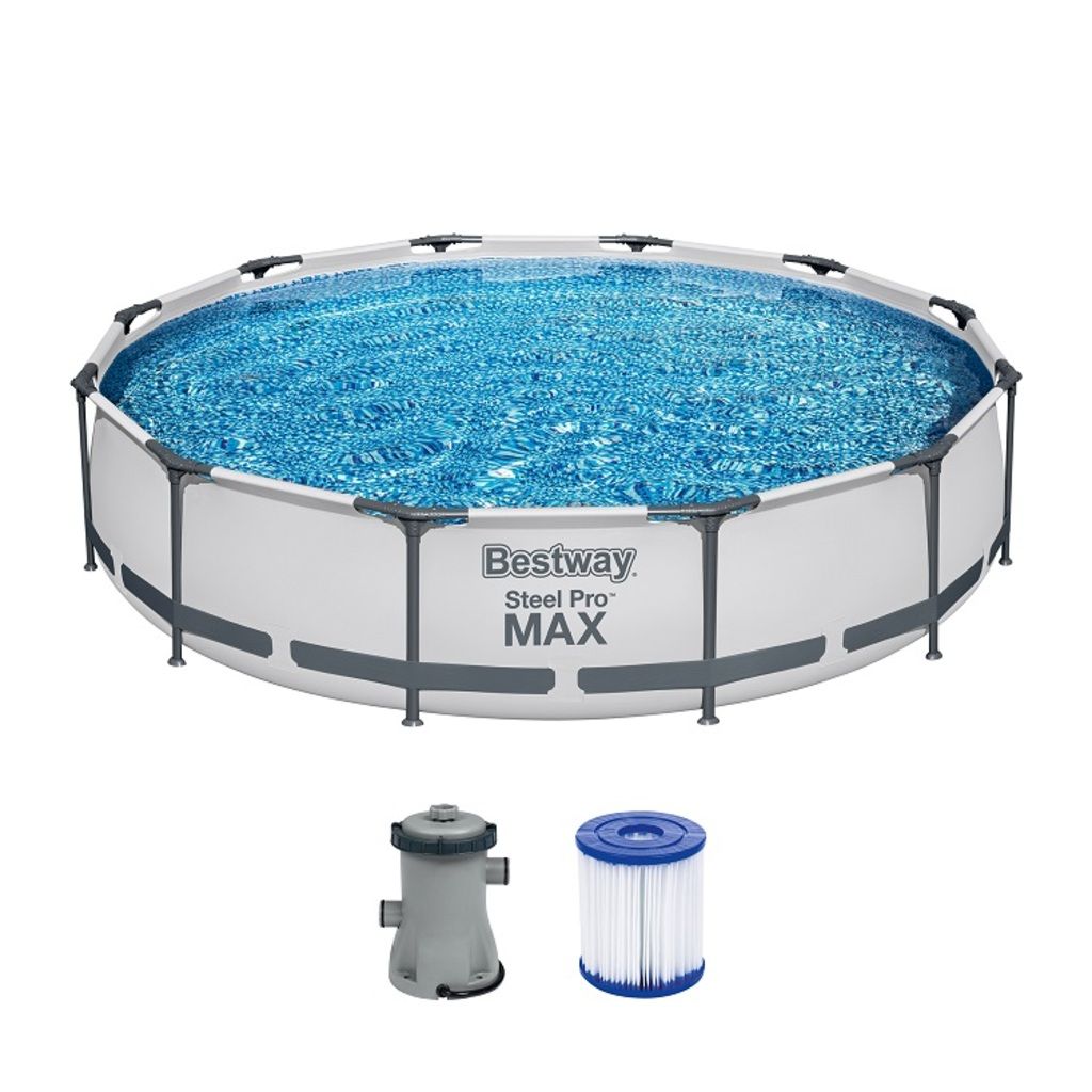 Bestway Steel Pro MAX Pool mit Pumpe