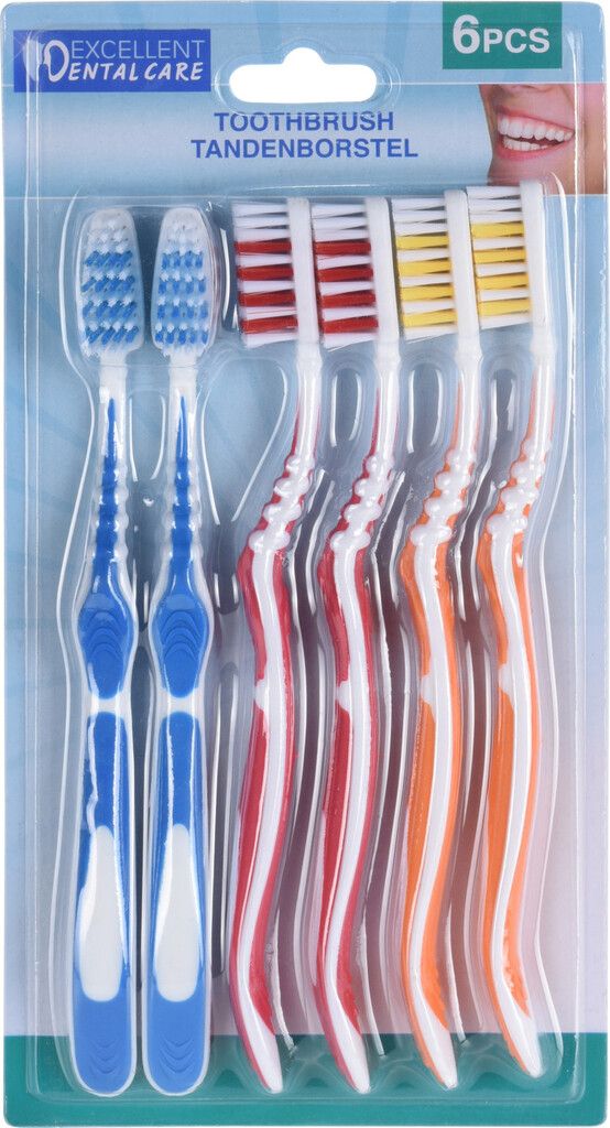 Excellent Dentalcare Zahnbürsten Set à 6 Stk.