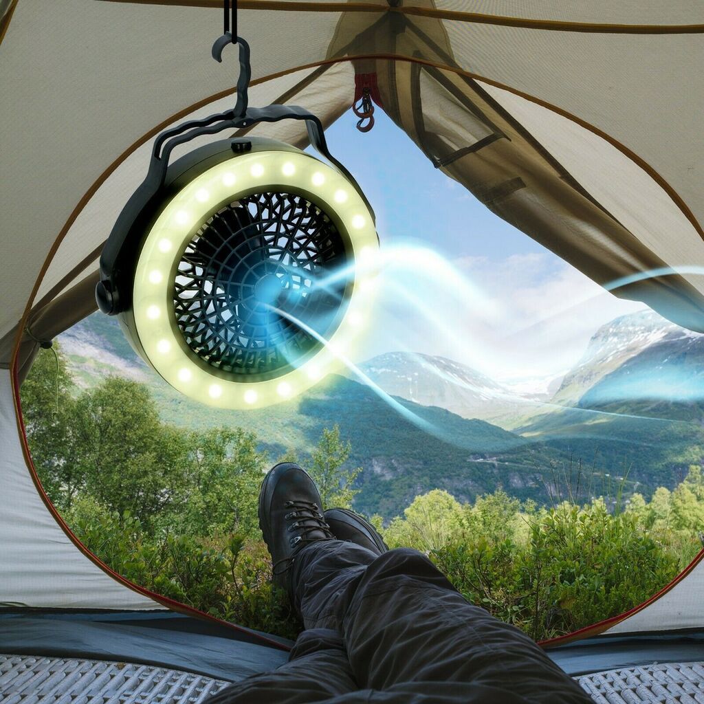 Grundig Campinglampe und Ventilator