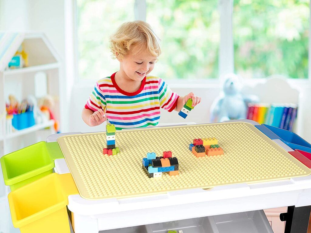 Eddy Toys Spieltisch mit Bausteinen 300tlg.