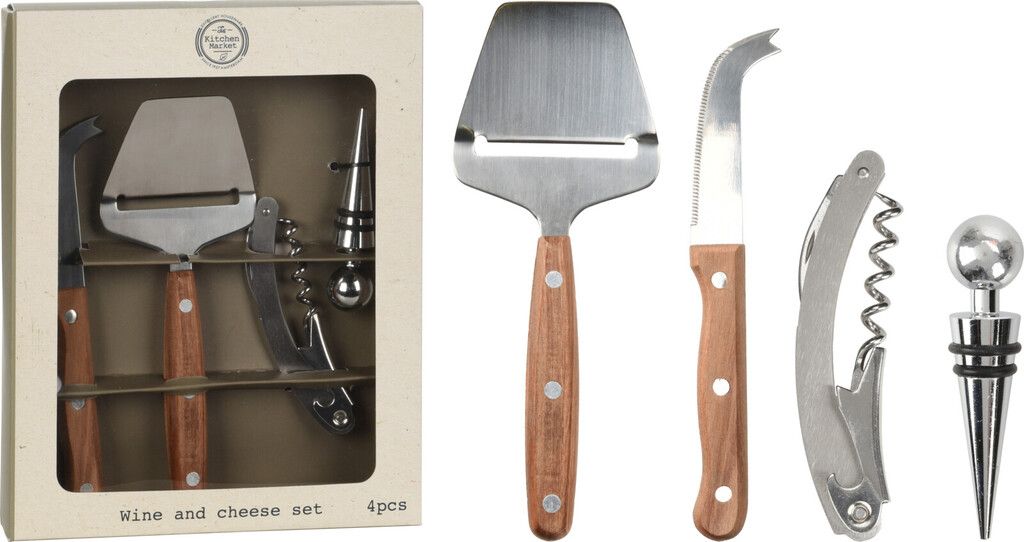 CHAMP Wein- &amp; Käse-Set 4-teilig