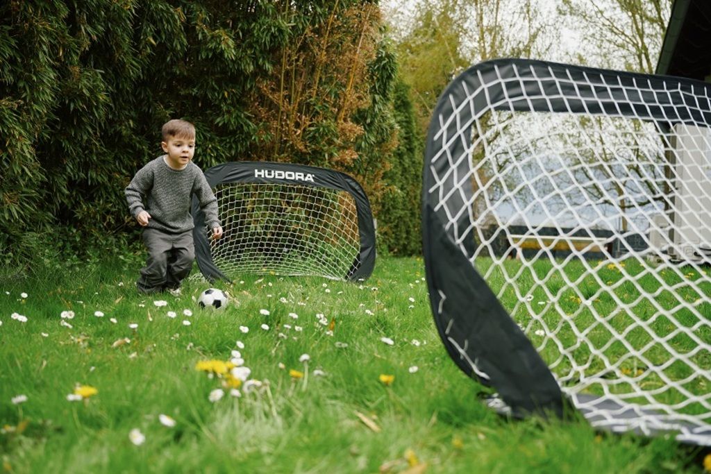 Hudora Pop Up-Fussball Tor 2-er Set