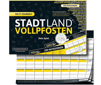 Denkriesen Trinkspiel Stadt Land Vollpfosten - DO IT YOURSELF
