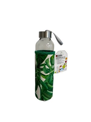 Culinario Trinkflasche aus Glas mit Neoprenhülle