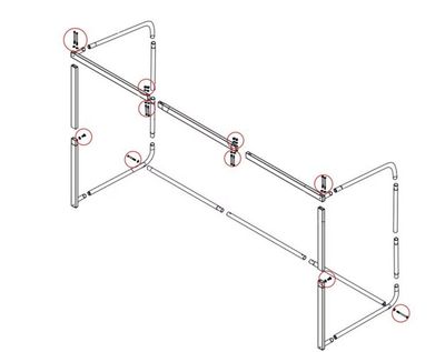 Hudora 1 Schraubenset für Fußballtor Allround