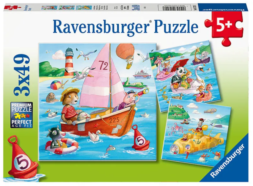 Ravensburger Puzzle&quot;Aufdem Wasser&quot; 3x49 Teile