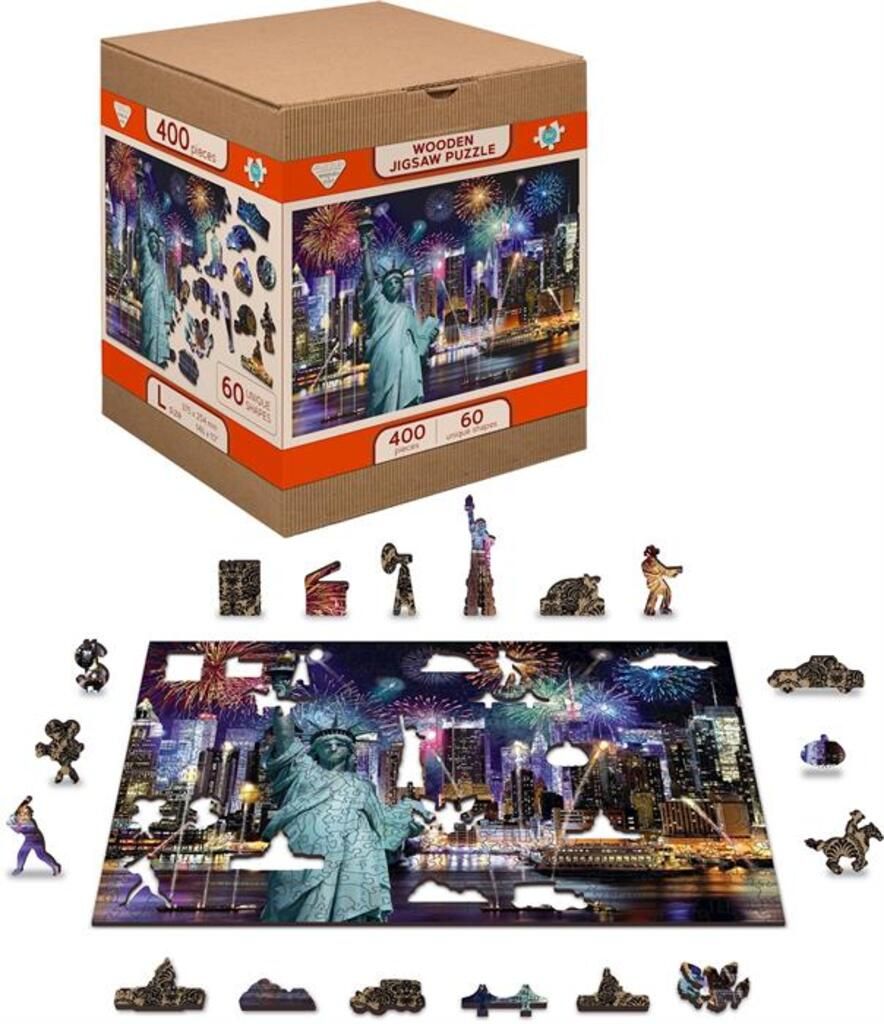 Wooden City New York by Night Holzpuzzle 400 Teile
