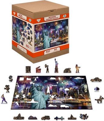 Wooden City New York by Night Holzpuzzle 400 Teile