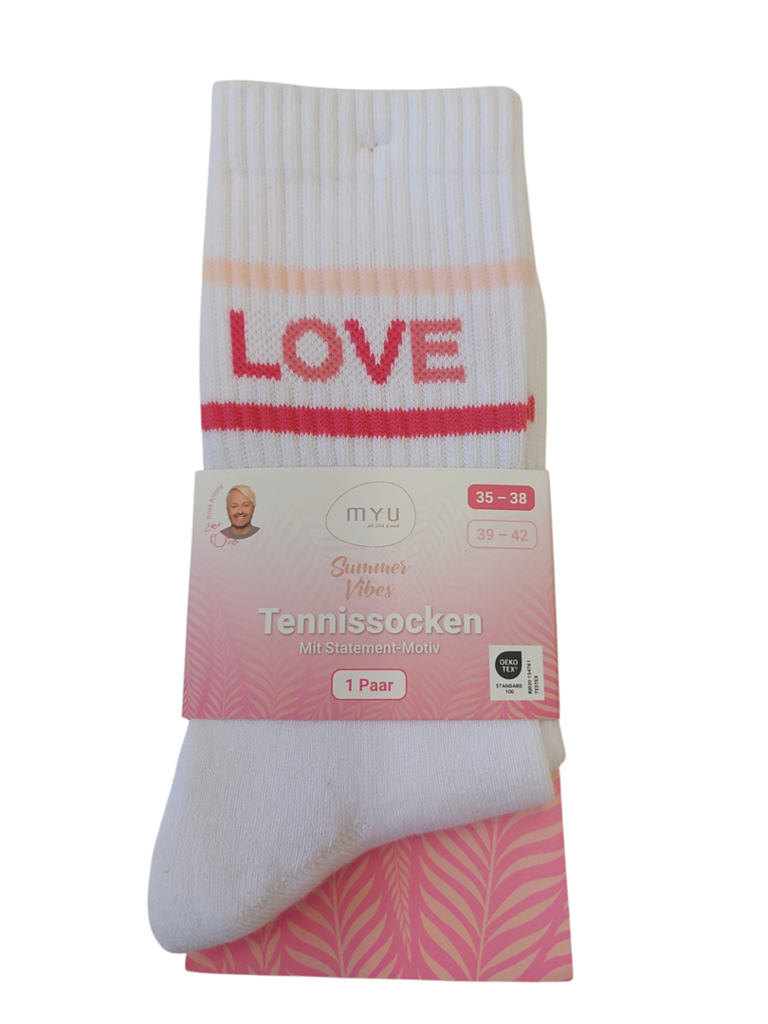 MYU Tennissocken &quot; Love&quot;