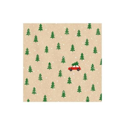 Braun&amp;Company Servietten Weihnachten &quot; Little red Car&quot;