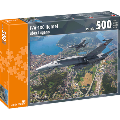 Carta Media Puzzle &quot;F/A-18C Hornet über Lugano&quot; 500 Teile