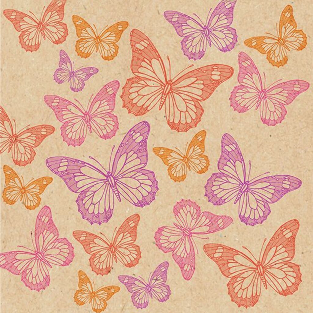 Braun&amp;Company Papierservietten &quot;Schmetterlinge&quot;