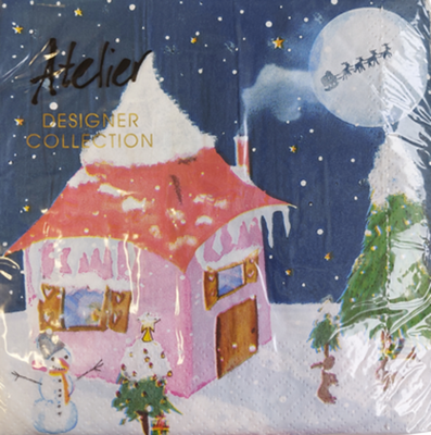 Serviettes de Noël Braun&amp;Company &quot;Courrier de Noël&quot;