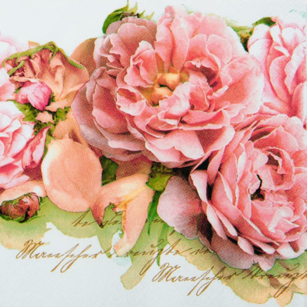 Carl Dietrich Papierservietten &quot;Mary Roses&quot;