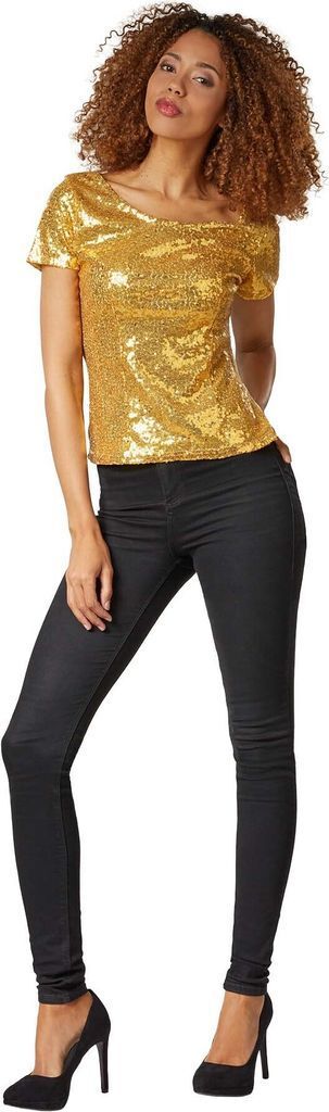 Dress for fun Kostüm &quot;Pailletten-Kurzarm-Shirt&quot;