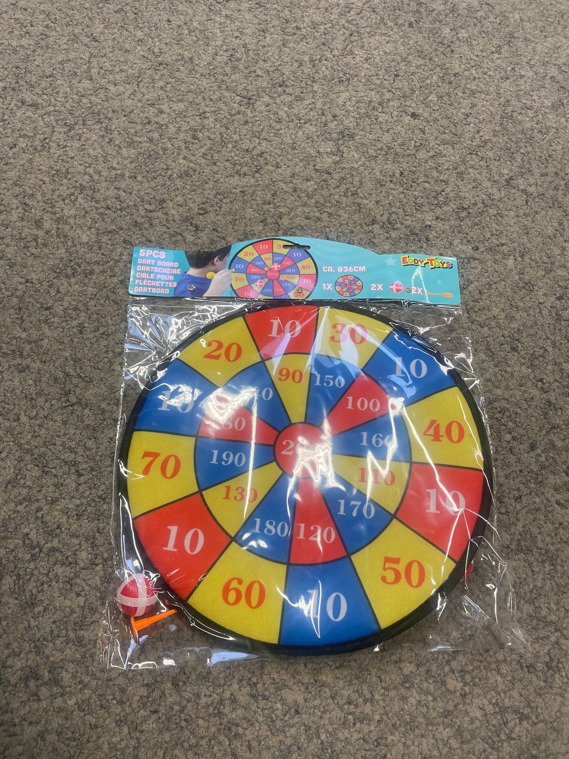 Eddy Toys Dartscheibe für Kids mit Klettbällen und Pfeilen