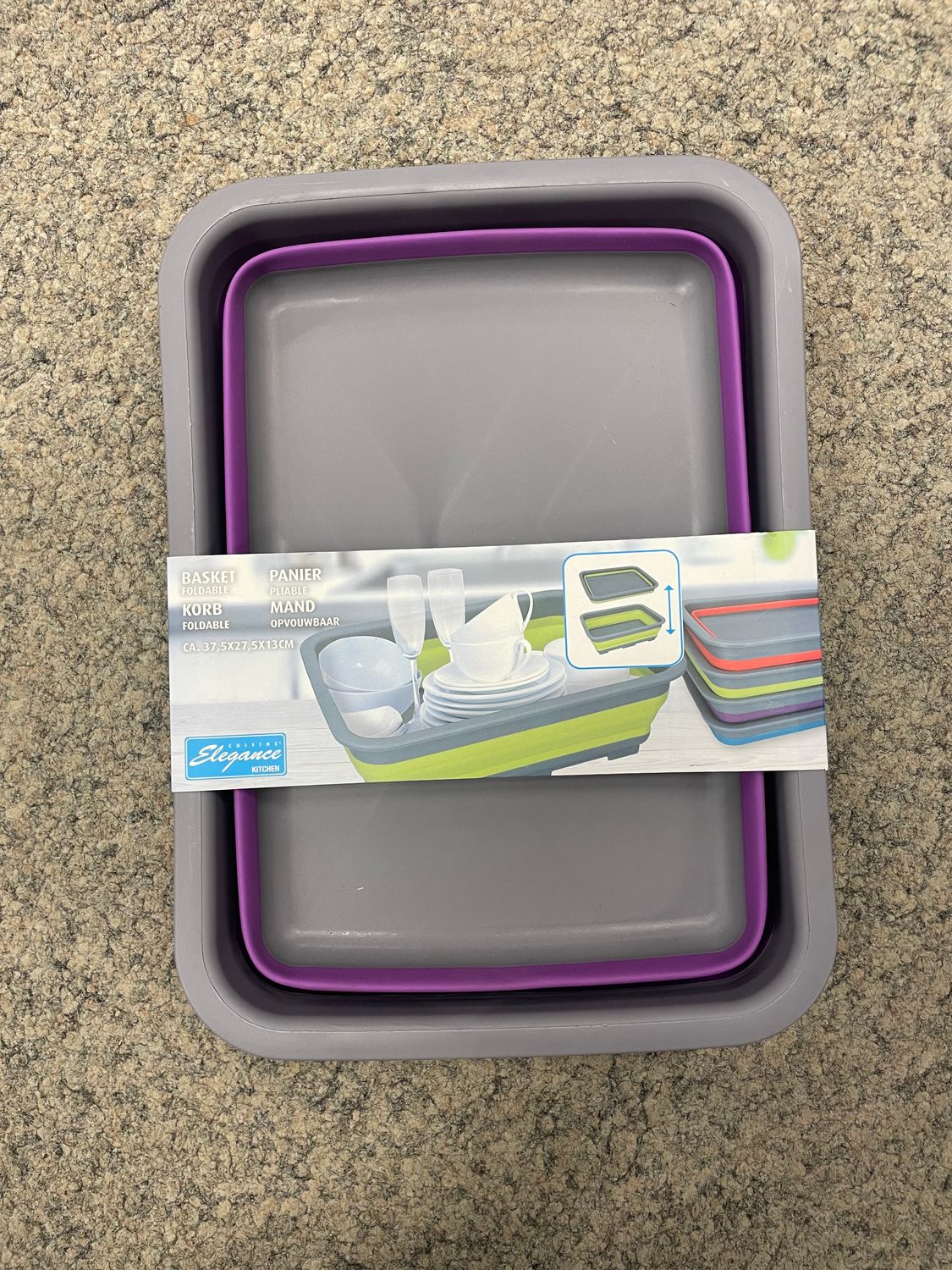 CUISINE ELEGANCE Faltschüssel violett/grau Camping Schüssel faltbar
