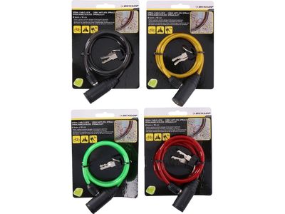Dunlop spiral cable lock with key Dunlop spiral cable lock with key