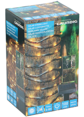 Grundig 100 LED Solar Lichterkette