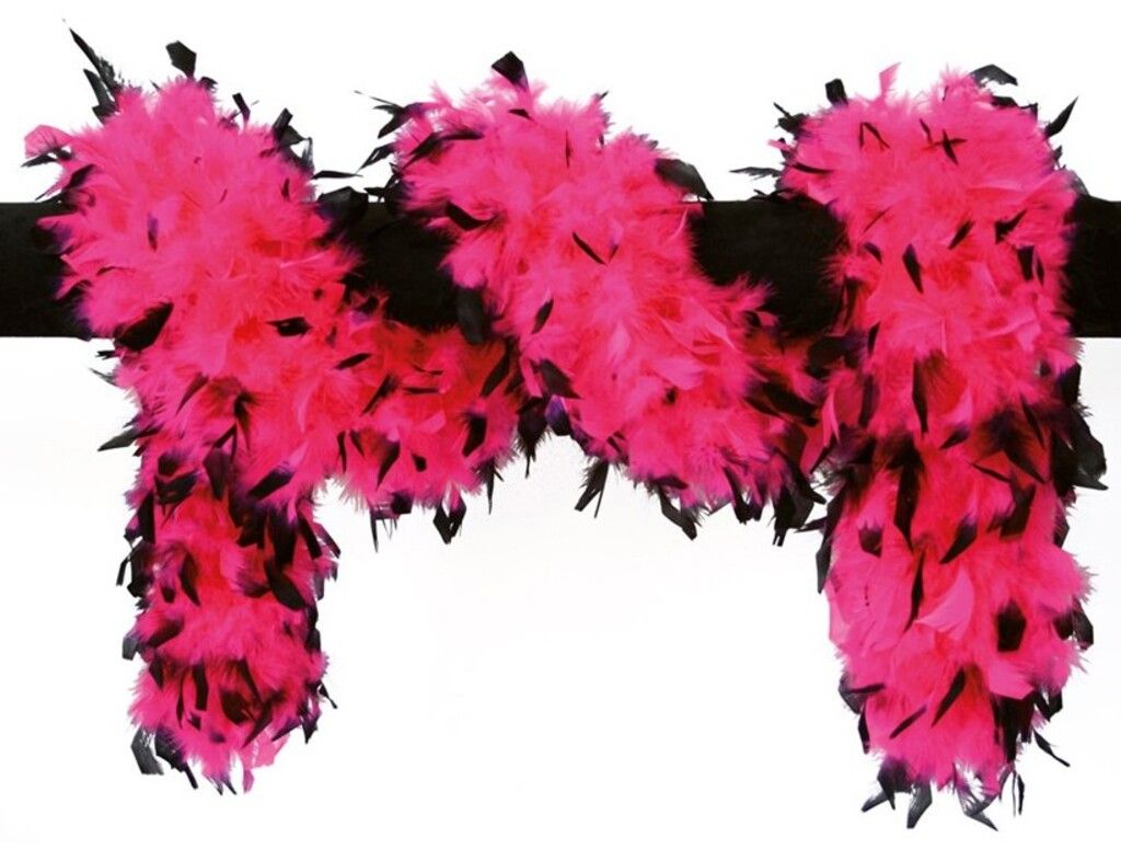 Wilbers Federboa pink-schwarz Deluxe