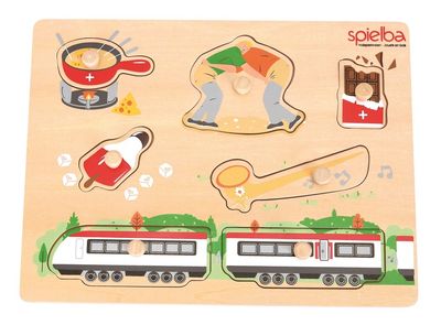 Spielba Puzzle &quot;Schweiz&quot; 7-teilig mit Griffli