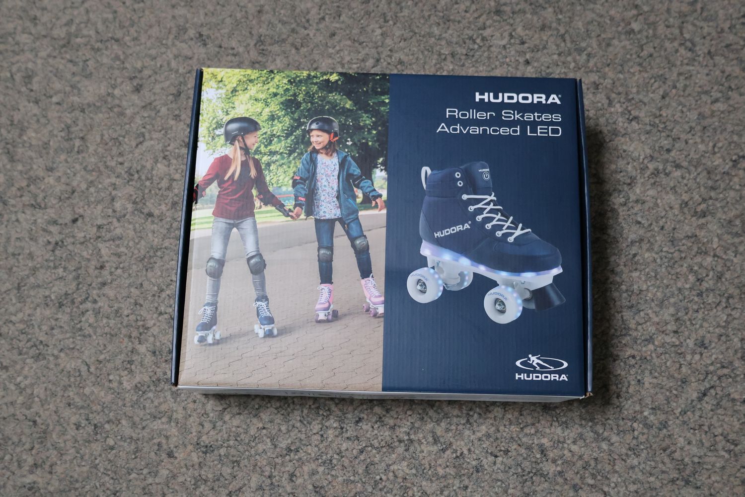 Hudora Roller Skates Advanced, LED (navy, 33/34)