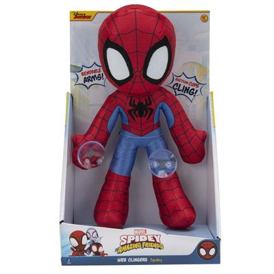 Jazwares Plüschfigur mit Saugnäpfen - Spidey