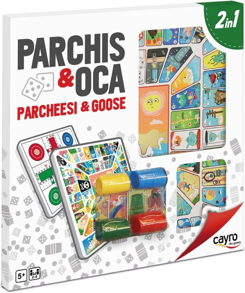 Cayro the Games Ludo &amp; Gänsespiel 2-in-1-Holzspiel 